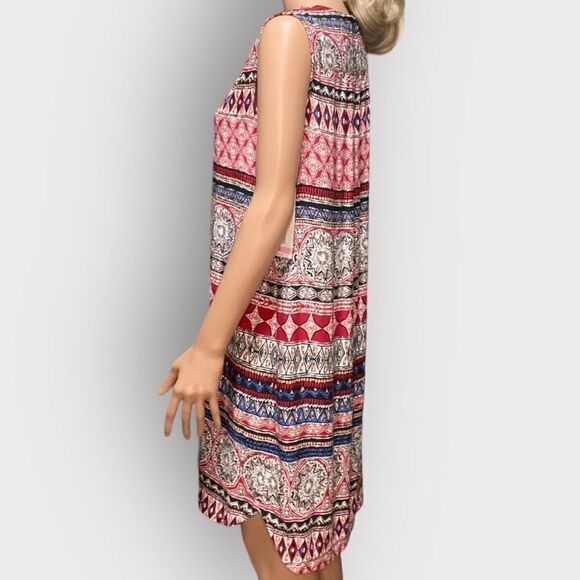 NWT beachlunchlounge Rayon Ruby Summer Tribal Bohemian Tassel Dress Size S - Picture 11 of 12
